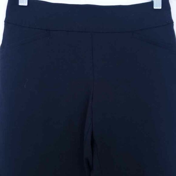 Talbots Straight Leg Black Career Pants 2P Petite Stretch Waist Work Trousers - Picture 4 of 6